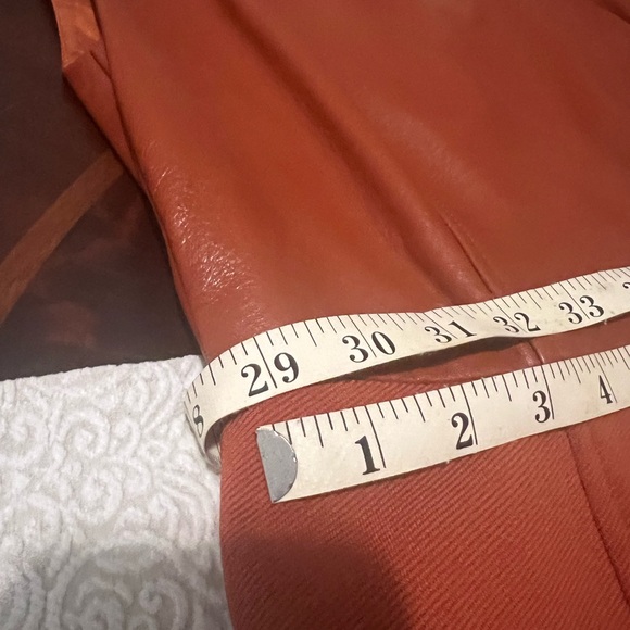 Rachel Zoe DRESS Lamb LeatherCap Short Sleeve- Women’s Size 6 Orange - Picture 11 of 13